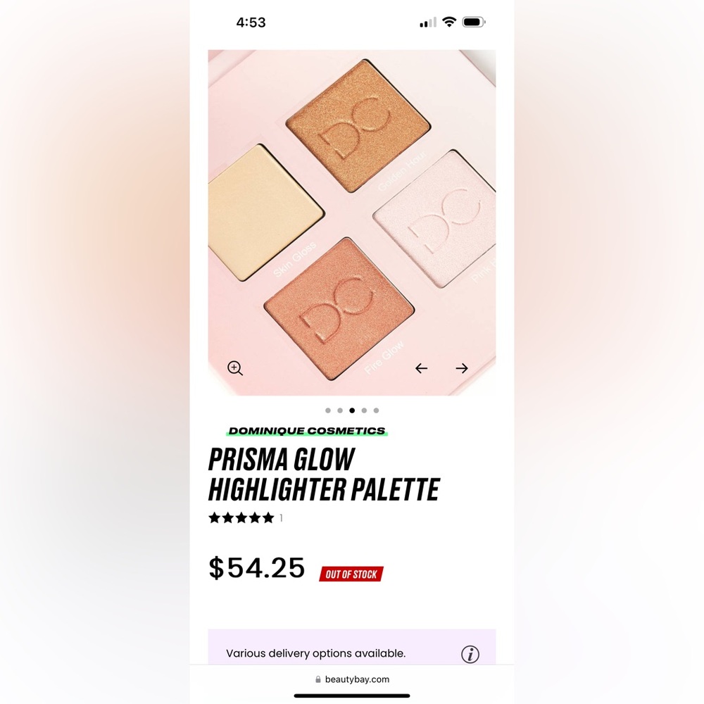 DOMINQUE COSMETICS PRISMA GLOW HIGHLIGHT EFFECTS PALETTE-BRAND NEW with Sleeve - Picture 10 of 16